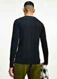 Bisiklet Yaka Siyah Erkek T-Shirt MW0MW10804BDS