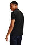 Polo Yaka Siyah Erkek T-Shirt MW0MW13080BDS