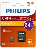 SD Hafıza kartı 64gb Ultra Pro memory card Dron -Kask-Araç kamera V30 U3 Phılıps