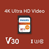 Philips Ultra Pro 128GB SDXC UHS-I U3 V30 Class10 Hafıza Kartı