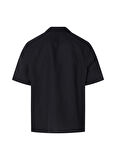 Calvin Klein Slim Fit Düğmeli Yaka Siyah Erkek Gömlek K10K109521BEH