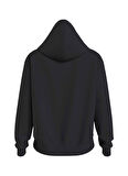 Calvin Klein Jeans Kapüşon Yaka Düz Siyah Kadın Sweatshırt J20J221066