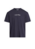 Calvin Klein Bisiklet Yaka Mavi Erkek T-Shirt K10K111346CHW