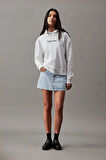 Kadın CK Hero Logo Sweatshirt - Beyaz | L