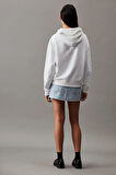 Kadın CK Hero Logo Sweatshirt - Beyaz | L