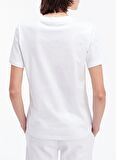 Calvin Klein Düz Beyaz Kadın T-Shirt HERO LOGO REGULAR T-SHIRT
