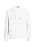 Erkek Rozetli Kapüşonlu Sweatshirt - Beyaz | M