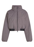 Calvin Klein Gri Kadın Dik Yaka Mont 00GWF3O506FDY PW - Padded Jacket