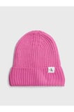 MONOGRAM RIB BEANIE Erkek Pembe Bere