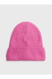 MONOGRAM RIB BEANIE Erkek Pembe Bere