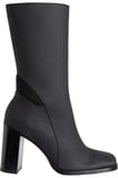 HEEL ZIP BOOT LTH WN Kadın Siyah Bot