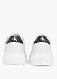 Calvin Klein Beyaz - Siyah Kadın Deri Sneaker YW0YW008230LB