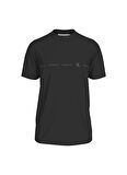Calvin Klein Jeans Düz Siyah Erkek T-Shirt J30J324668BEH
