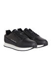 Erkek Marka Logolu Şık Görünüşlü Deri  Gündelik Kullanıma Uygun Siyah Sneaker YM0YM00863-0GM