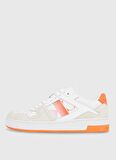 Calvin Klein Beyaz - Turuncu Kadın Süet Sneaker YW0YW0144602T