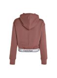 Calvin Klein Pembe Kadın Kapüşon Yaka Standart Fit Zip Ceket 00GWS4J400LKO-PW  - Full Zip Hoodie