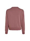 Calvin Klein Pembe Kadın Bisiklet Yaka Standart Fit Sweatshirt 00GWS4W341LKO-PW - Pullover Cropped