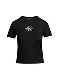Kadın Kısa Kollu Yuvarlak Yaka T-Shirt - Siyah | L