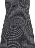 Calvin Klein Jeans V Yaka Desenli Siyah Kısa Kadın Elbise J20J2230700GP
