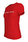 Kadın CK INSTITUTIONAL Logo 2-Pack TEE T-Shirt - Kırmızı  | S