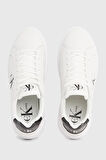 Kadın BOLD Logolu Platform Topuk Deri Sneaker Ayakkabı - Beyaz | 39