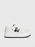 Kadın Calvin Klein Logolu Platform Topuklu Rahat Tabanlı Gündelik Kullanıma Uygun Beyaz Sneaker YW0YW01432-0K8