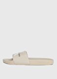 Calvin Klein Bej Erkek Plaj Terliği SLIDE MONOGRAM CO