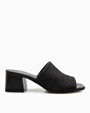 Calvin Klein Heel Mule 45mm Mono Jacq Kadın Sandalet
