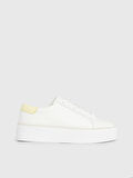 Kadın Calvin Klein Logolu Platform Topuklu Rahat Tabanlı Gündelik Kullanıma Uygun Beyaz Sneaker HW0HW01911-0K6