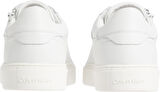 Erkek Marka Logolu Şık Görünüşlü Deri  Gündelik Kullanıma Uygun Siyah-Beyaz Sneaker HM0HM01475-0K4