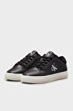 Calvin Klein Kadın Düz Taban Logolu Siyah Sneaker