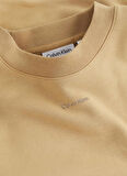 Calvin Klein Yuvarlak Yaka Baskılı Deve Tüyü Kadın Sweatshırt NANO LOGO RELAXED SWEATSHIRT