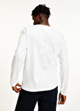 Tommy Hilfiger Bisiklet Yaka Düz Beyaz Erkek T-Shirt MW0MW09096YBR
