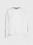 Tommy Hilfiger Bisiklet Yaka Düz Beyaz Erkek T-Shirt MW0MW09096YBR