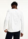 Tommy Hilfiger Bisiklet Yaka Düz Beyaz Erkek T-Shirt MW0MW09096YBR