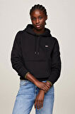 Tommy Hilfiger Kadın Siyah Kapüşonlu Sweatshirt