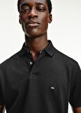 Tommy Hilfiger Polo Yaka Düz Siyah Erkek T-Shirt MW0MW17770BDS