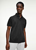 Tommy Hilfiger Polo Yaka Düz Siyah Erkek T-Shirt MW0MW17770BDS