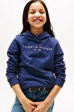 Unisex Çocuk Th Essential Hoodie Kapüşonlu Sweatshirt - Lacivert | 8 Yaş