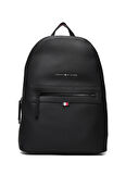 Tommy Hilfiger Siyah Erkek Sırt Çantası ESSENTIAL PU BACKPACK