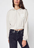 Tommy Hilfiger TJW CROP WORLDWIDE ZIP THRU HOODIE SWEATSHIRT