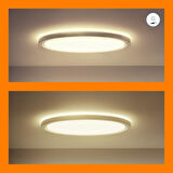 Wiz SuperSlim 22W Beyaz Sıva Üstü RGB Akıllı LED Yuvarlak Panel Tavan Armatürü 42 cm çapında 2600 Lumen