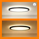 Wiz SuperSlim 32W Beyaz Sıva Üstü RGB Akıllı LED Yuvarlak Panel Tavan Armatürü 55 cm çapında 3750 Lumen