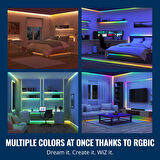 Wiz RGBIC 10 Metre Akıllı Led Şerit (16 Milyon Renk, Wi-Fi Kontrollü) - Google Home, Alexa and HomeKit