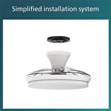 Philips Bliss Tavan Vantilatörü Açılır/Kapanır Kanatlı, Kumandalı, Sarı/Beyaz Işık, Siyah Renk, 28W+35W