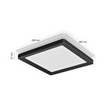 Philips Hue Tento Siyah Sıva Üstü RGB Akıllı LED Panel Tavan Armatürü 30x30cm 1340 Lumen