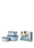 Mepal Set Cirqula Rectangular 3 Parça Saklama Kabı (500+1000+2000)