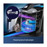 Philips XB7150/07 Marathon Daily Torbasiz Elektrikli Süpürge, 750 W, PowerCyclone 8 CarpetClean Başlık,XB7150