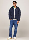 ALASKA PUFFER EXT Kapüşonlu Normal Nakışlı Lacivert Erkek Mont DM0DM19537C1GTJM