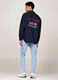 Tommy Jeans Regular Fit Lacivert Düz Erkek Gömlek DM0DM19510C1G VARSITY EXPLORER